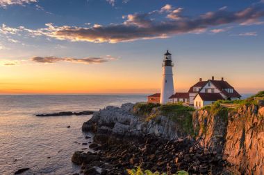 Portland kafa feneri gündoğumu.