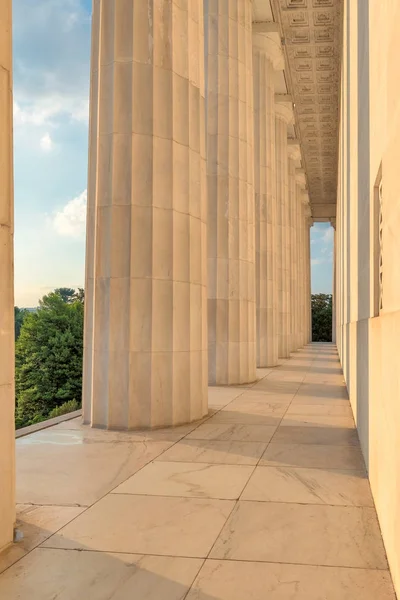 Lincoln Memorial ao pôr do sol, Washington, DC — Fotografia de Stock