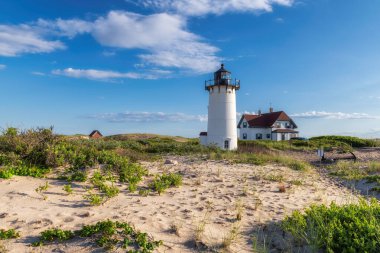 Cape Cod plajı ve Race Point deniz feneri, Provincetown, Massachusetts, Usa