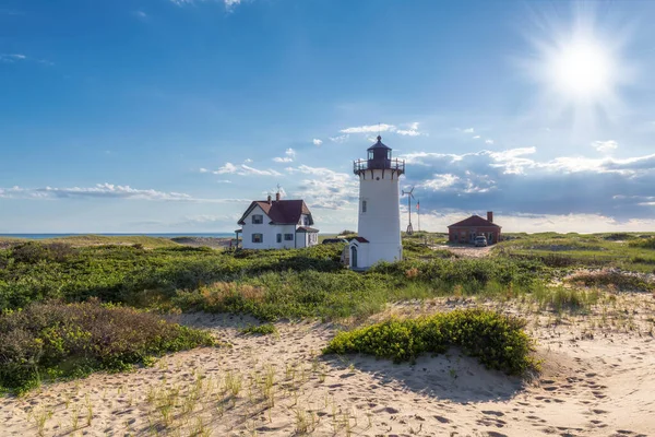 Cape Cod Beach Race Point Lighthouse Provincetown Massachusetts Usa — Stockfoto