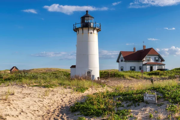Cape Cod beach and Race Point lighthouse, Provincetown, Massachusetts, USA