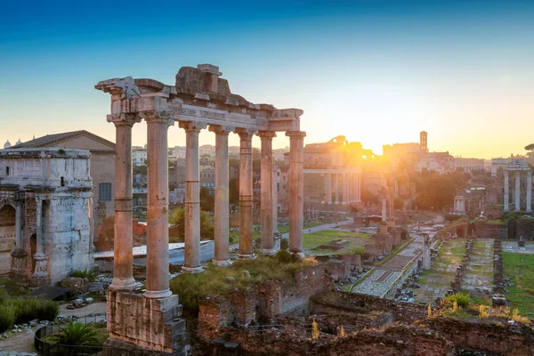 Roman Forum Sunrise Rome Olaszország — Stock Fotó