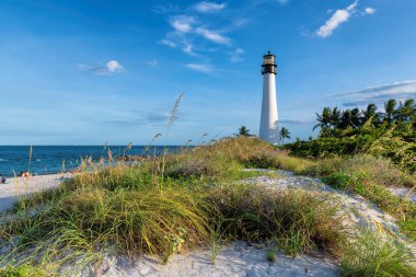 Sahil Florida Deniz Feneri. Cape Florida Deniz Feneri, Key Biscayne, Miami, Florida, Usa
