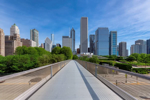 Downtown Chicago Widok Parku Millennium Chicago Illinois Stany Zjednoczone Ameryki — Zdjęcie stockowe
