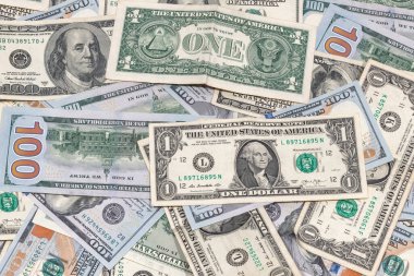 Nakit para. Amerikan dolarları arka plan. 