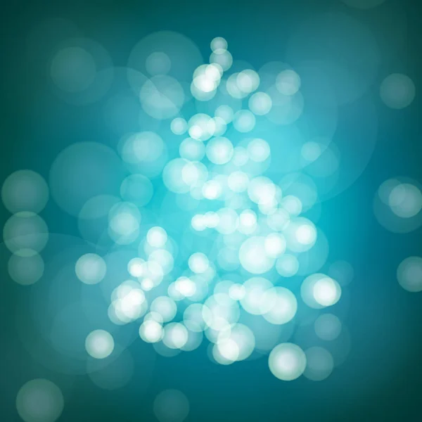 Sfondo blu di Natale con luci. Illustrazione astratta del vettore. Sfondo decorativo per biglietto di auguri vacanza — Vettoriale Stock