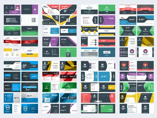 Colectarea de șabloane vectoriale cu două fețe. Set vectorial de design papetărie — Vector de stoc