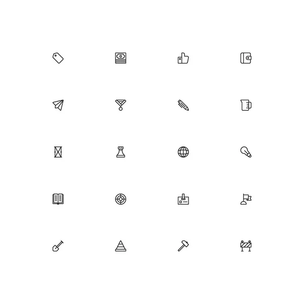 Sada univerzálních rovinu ikon. Pixel perfect vektorové ikony pro weby a infografiky — Stockový vektor