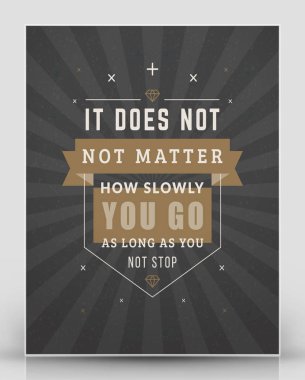 Vintage ilham ve motivasyon teklif tipografik poster. Siyah ve kahverengi renkleri dokulu arka plan ile. Vektör alıntı poster mockup şablonu