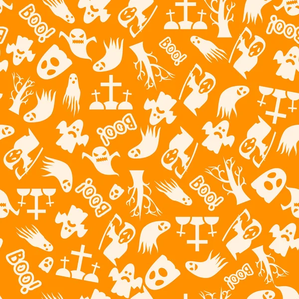 Ontwerp van de achtergrond van de patroon van Halloween naadloze vector — Stockvector