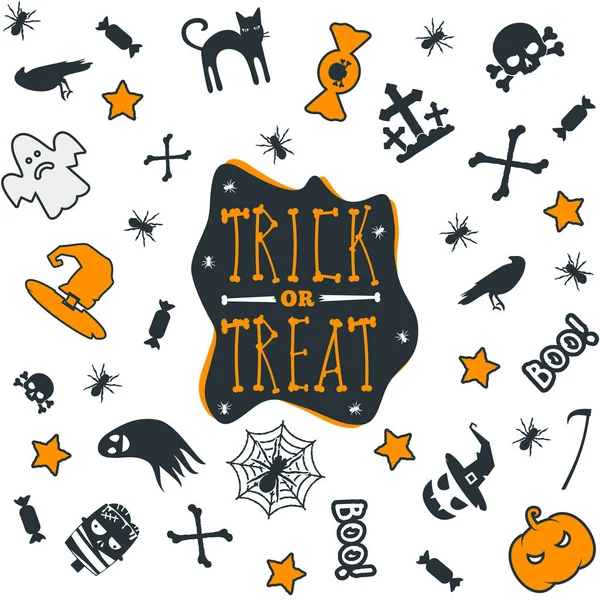 Cadılar Bayramı arka plan. Dikişsiz desen tasarım. Vektör çizim.