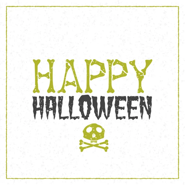 Buon biglietto di auguri di Halloween. Elementi di design tipografico per biglietti di auguri o volantini. Illustrazione vettoriale — Vettoriale Stock