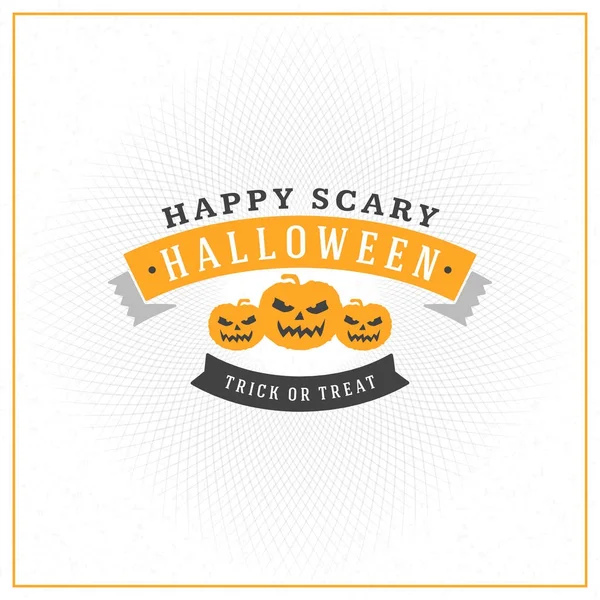 Happy Halloween Badge, sticker, label. Ontwerpelement voor wenskaart of partij folder. Vectorillustratie — Stockvector