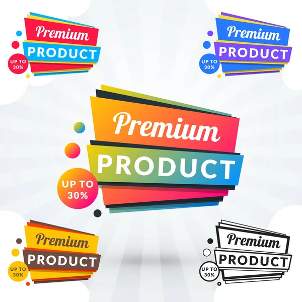 Web shopping e banner de varejo. Elementos de design coloridos para promoção — Vetor de Stock
