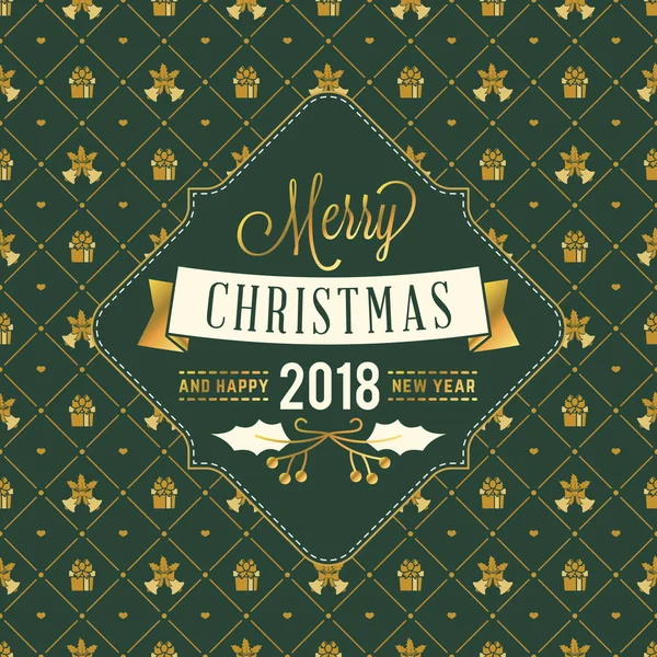 Vintage Christmas z życzeniami. Typograficzne retro design na tło. Ilustracja wektorowa — Wektor stockowy