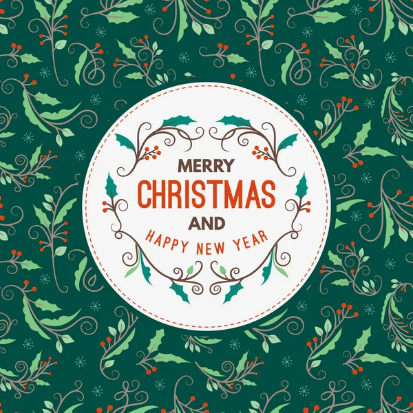 Carte de vœux de Noël vintage. Design typographique rétro sur fond transparent. Illustration vectorielle — Image vectorielle