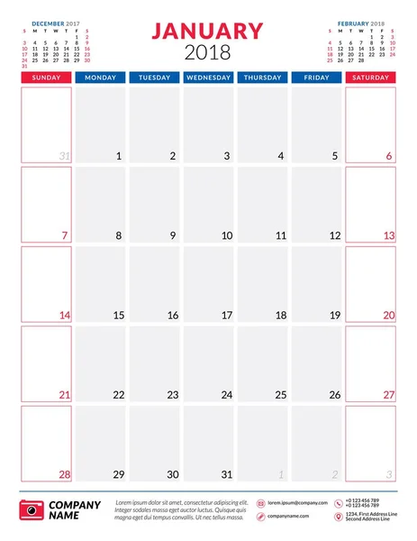 january 2018 calendar portrait january 2018 calendar portrait