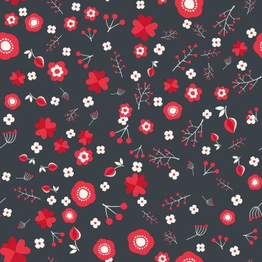 Şirin sorunsuz çiçek desenli. Bahar ya da yaz vektör arka plan