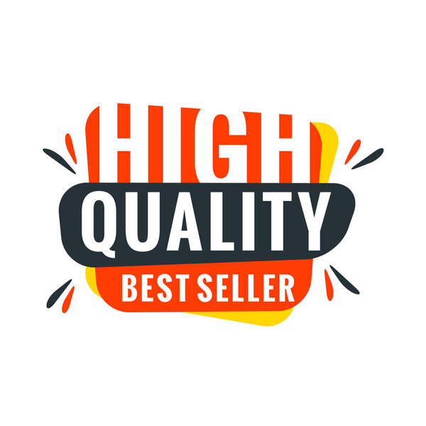 Sale bunner template. Vector design element for your promotion. Red, yellow and blue color theme. Rounded speech bubble