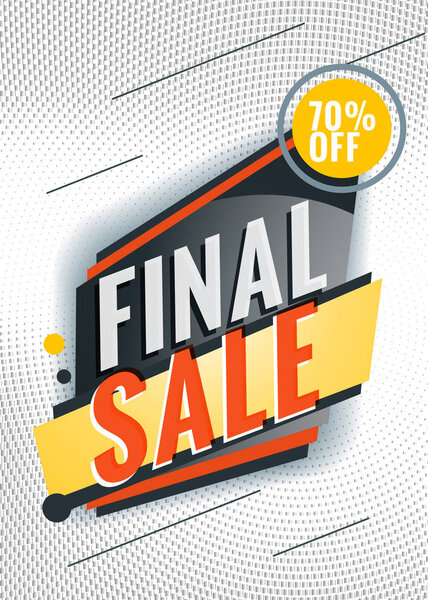 Последняя распродажа. Рекламная концепция искушает баннер, сайт, плакат. Специальное предложение. Векторная иллюстрация
