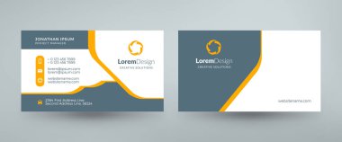 Yaratıcı ve temiz şirket kartviziti şablonu. Vektör çizimi. Kırtasiye tasarımı