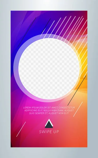 Editable template for social media stories. Instagram story template. Vector colorful illustration. Promotion on web app Vector Graphics