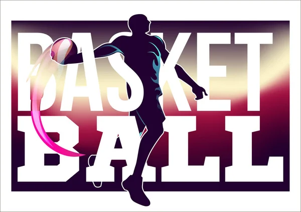 Brochure du tournoi de basket-ball — Image vectorielle