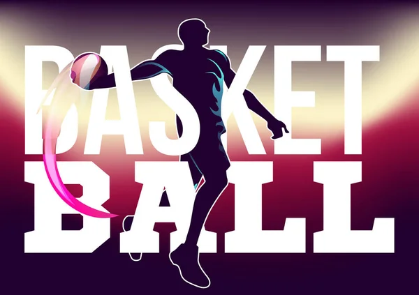 Brochure du tournoi de basket-ball — Image vectorielle