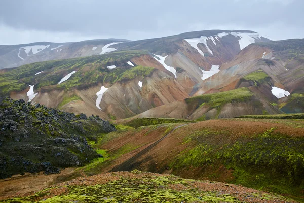 Valley nationalpark landmannalaugar, island — Stockfoto