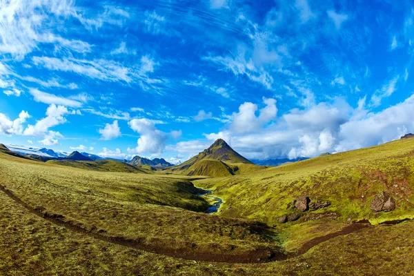 İzlanda da trekking — Stok fotoğraf