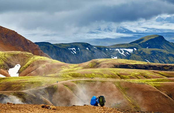 Landmannalaugar, Izland Valley National Park — Stock Fotó