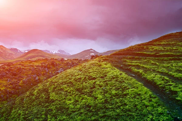 Vadisi Milli Parkı Landmannalaugar, İzlanda — Stok fotoğraf