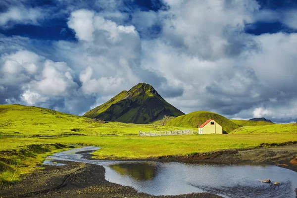 İzlanda da trekking — Stok fotoğraf