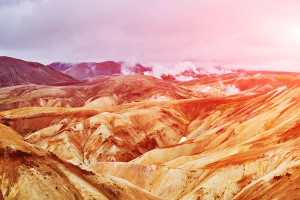 Valley National Park Landmannalaugar, Island — Stock fotografie