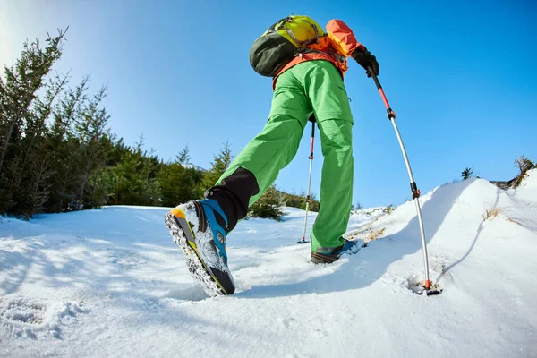 Escursionista in montagna — Foto Stock