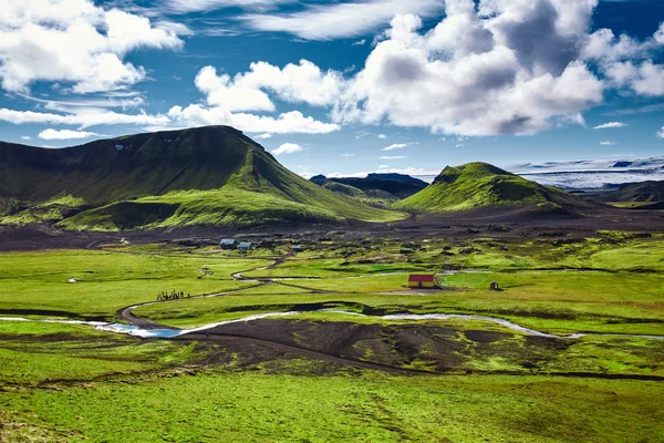 Családi ház icelandben — Stock Fotó