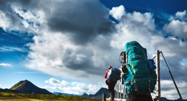 yürüyüşçüler dağlarda, İzlanda