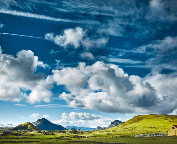 İzlanda da trekking — Stok fotoğraf