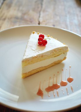 Ahşap arka plan üzerinde diyet kek