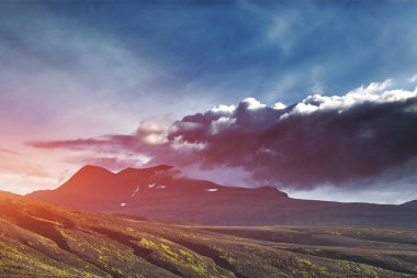 güzel Islandic manzara. İzlanda da trekking