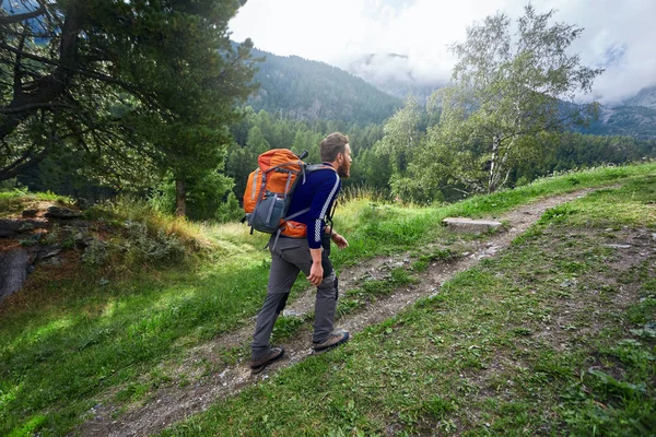 Wanderer in den Bergen — Stockfoto