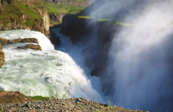 Famosa cachoeira Gullfoss no sul da Islândia — Fotografia de Stock