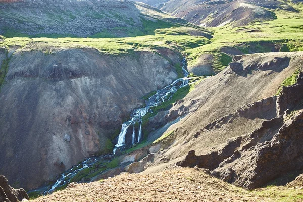 Dalen av floden Hveragerdi Island — Stockfoto