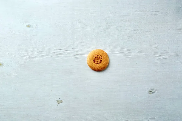 Ronde van cookie met emotie, gezicht met emotie — Stockfoto