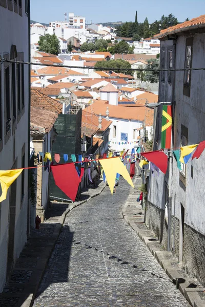 Típica Calle Del Pueblo Brangana Portugal — Foto de Stock