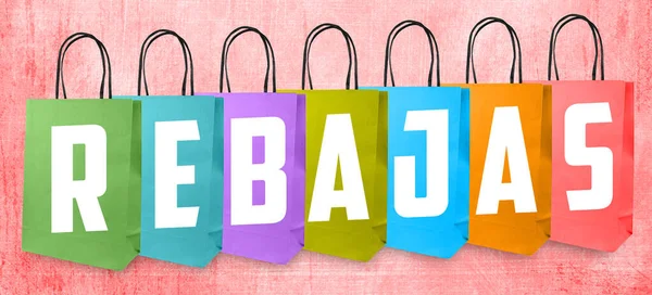 Sale, poster design colored shopping bags