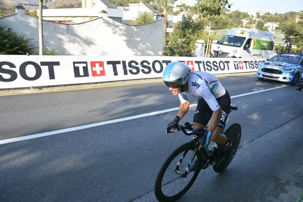 Spanya Turu Eylül 2018 Deneme Sahnesi Gökyüzü Takımından Malaga Sergio — Stok fotoğraf