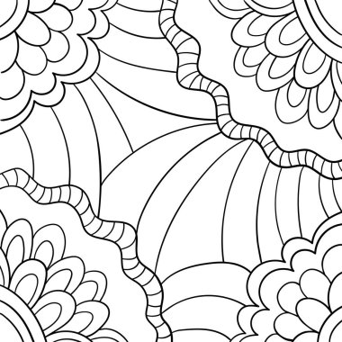 Beyaz arka planda kesintisiz soyut desen. 