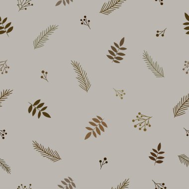 Dekoratif şekillendirilmiş yapraklar. Kusursuz çiçek deseni.