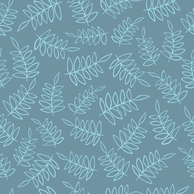 Dekoratif şekillendirilmiş yapraklar. Kusursuz çiçek deseni.